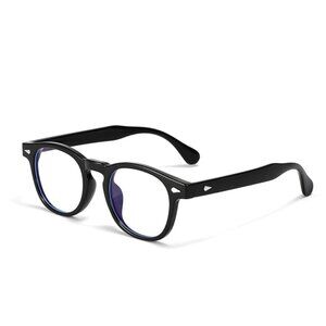 Black Frame Sun Protection Transparent Lens Sunglasses